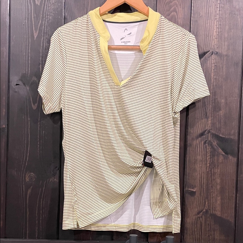 NWT 🏷️ Head Yellow and Navy Golf Top